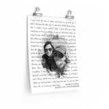 Lyrics -- Adam & Tasha Happy 1st Anniversary -- 11x14 -- Printify