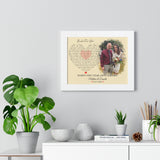 Lyrics -- Matthew and Danielle 10.17.2020 -- White framed 11x14 -- Printify