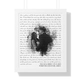 Lyrics Song -- White framed poster/ 16"x20" -- Paulie & Bree 07.31.2021