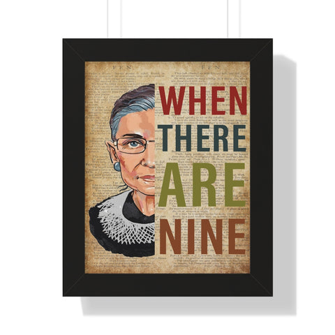 Framed 11x14 Printify - RBG When There Are Nine - Design 1