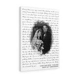 Lyrics -- Chad and Rose 12-02-2001 -- Canvas 18x24 -- Printify