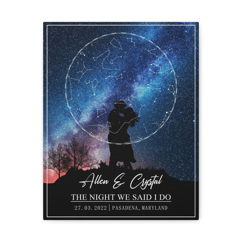 Printify Canvas Gallery Wraps 11x14 - Allen & Crystal 27.03.2022 - The Night We Said I Do