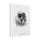 Music Lyrics Song -- Canvas 18"X24" -- Mikki & Anthony