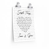 Isaac & Gina - Printify 9 x11 Poster - Simple Things