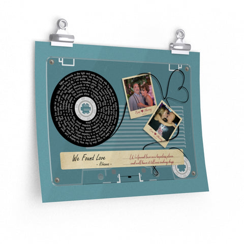 Printify 14x11 Poster - We Found Love - Eric & Sherry