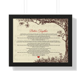 Lyrics -- Better Together -- New style 2 -- Black framed 16x20 -- Printify