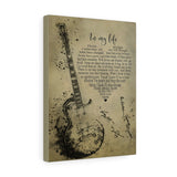 in My Life Lyrics -- Canvas 12"X16" -- 12