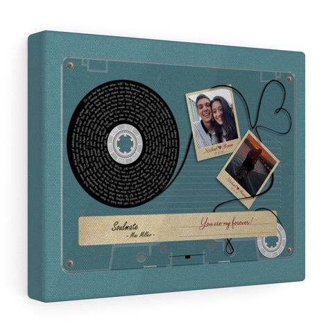 Cassette -- Michael & Shania -- Canvas 10x8 -- Printify