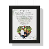 Lyrics Song -- Black framed poster/ 11"x14" -- Sandra & Jose 6/23/2018