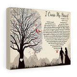 I Cross My Heart Lyrics -- Canvas 10"x8" -- 1.1 -- Mr&Mrs Craven -- printify