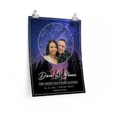 Stars Map -- Poster 16"x20" -- Dave & Blanca