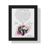 Lyrics -- John & Sonja 1992 - 2022 -- Black framed 11"x14" -- Printify