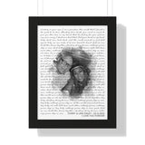Lyrics -- TOMMY & LING FINLEY 02/14/2022 -- Black framed 12x16 -- Printify