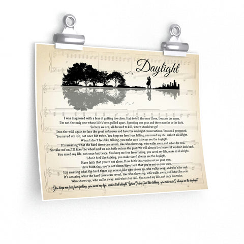 Printify Matte 9x11 Poster - Daylight Shinedown - Guitar Couple