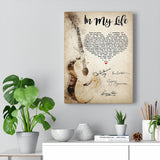 in My Life Lyrics -- Canvas 12"X16" -- 8