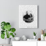 Lyrics Song -- Canvas  11"X14" --  Spencer & Jess