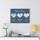 Map poster -- Paul & Raina -- Canvas 18x24 -- Printify