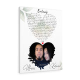 Music Lyrics Song -- Canvas 24"x30" -- Ulises & Katrina