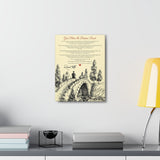 Lyrics Song -- Canvas 12"X16" -- GOD BLESS THE BROKEN ROAD (RASCAL FLATTS)