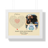 Lyrics Song -- Black Framed poster/ 12”x16” -- Rich & Maureen