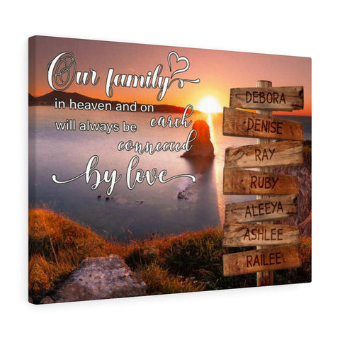 Name Street -- Canvas 18"X24" -- Our family, in heaven