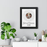 Lyrics Song -- Black framed poster/ 11"x14" -- Gert and Charmaine