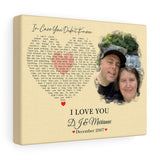 Lyrics Song -- Canvas 8"x10" -- DJ & Marianne