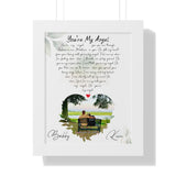 Lyrics -- Bobby & Keri October 7th, 2000 -- White frame 11x14 -- Printify