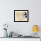 Lyrics -- Kendra & Kenneth 05. 29. 2021 -- Black framed 16x20 -- Printify