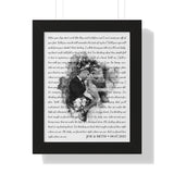 Lyrics Song -- Black framed poster/ 11"x14" -- Joe & Beth 08/07/2021