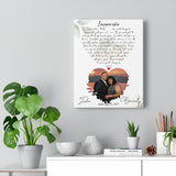 Music Lyrics Song -- Canvas  11"X14" -- John & Beverly 2