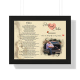 Lyrics -- Barry & Chelsie 04.30.2022 -- Black framed 12x16 -- Printify