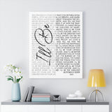 Lyrics -- Autumn & Eddy 2002 -- Canvas 24X30 -- Printify