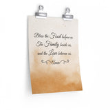 Print poster -- Bless the FOOD before us -- 9x11 -- Printify
