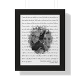 Lyrics Song -- Black framed poster/ 11"x14" -- Talon & Kayce 12/12/12
