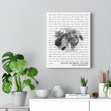Lyrics -- Anthony and Brenda 02-22-1980 -- Canvas 11x14 -- Printify
