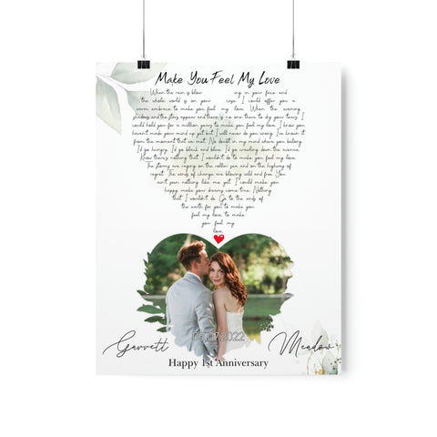Printify Premium Matte 11x14 Poster - Make You Feel My Love - Garrett & Meadow 05.07.2022