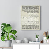 Lyrics --  I Lived -- Canvas 11x14 -- printify