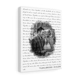 Lyrics Song -- Canvas 11"X14" -- Tyler & Brooke