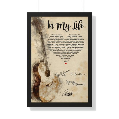 Printify Black Framed 20x30 Poster - In My Life - Design 8