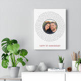 Song Record -- Canvas 11"X14" -- Bryan & Rocio