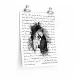 Lyrics Song -- poster/ 11''x14'' -- Samantha & Frank