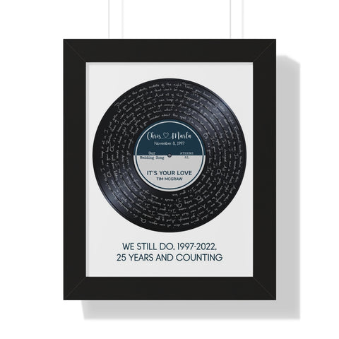 Framed 11x14 Printify - It's Your Love Chris & Marla - November 8, 1997