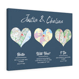 Love Anniversary Print -- Canvas 18"X24" -- Justin and Chelsea