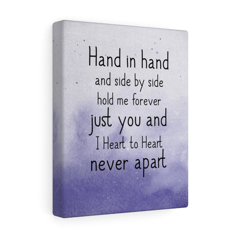 Print poster -- Hand in hand and side by side -- Canvas 8x10 -- Printify