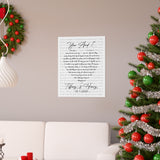 Lyrics Song -- Poster/ 16''x20'' -- Tiffany & Henry