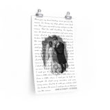 Lyrics -- Lane and Chasity 01.29.2022 -- 12x18 -- Printify