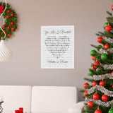 Lyrics Song -- Poster/ 16''x20'' -- Heather & Brent -- Printify