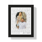 Lyrics -- Jesus & Angelina -- Black framed 12x16 -- Printify