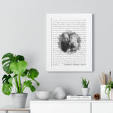 Lyrics -- Suzanne & Chandra 25.04.20 -- White framed 12x16 -- Printify